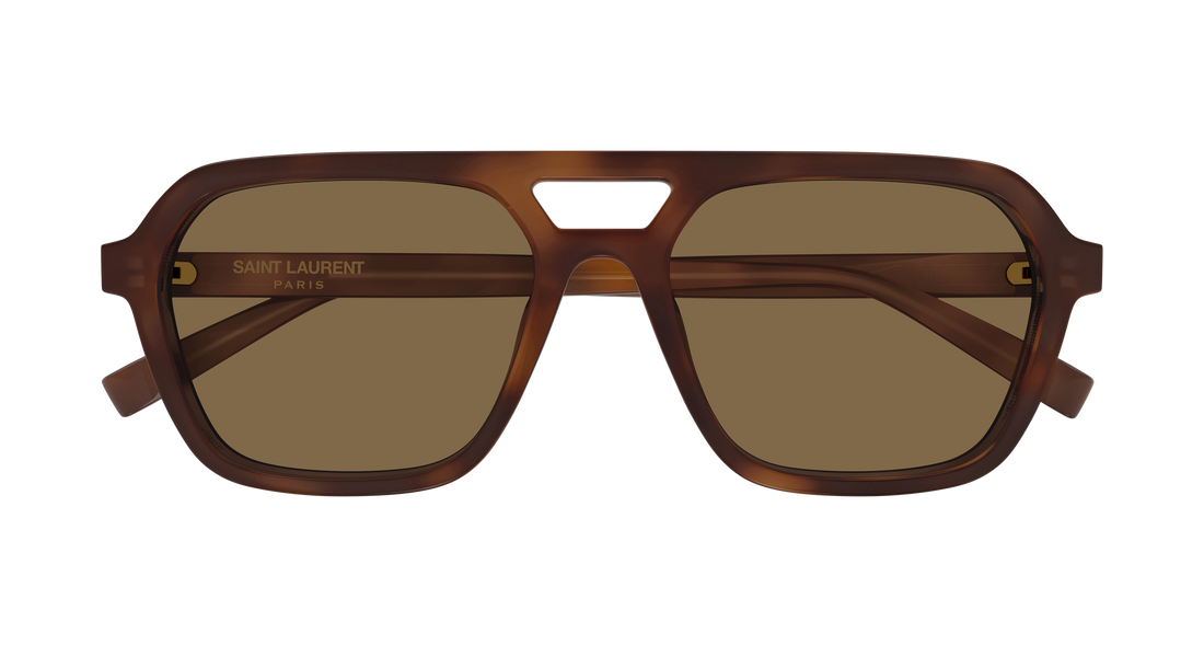 Lunettes de soleil saint laurent sl 905 003 havana rectangular / squared unisex taille 55mm - Vue détaillée