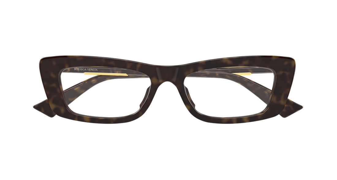 Prescription glasses bottega veneta bv1449o 002 havana rectangular / squared femenino size 52mm - Detailed view