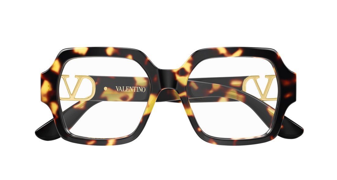 Lunettes de vue valentino vg0055o 003 havana geometrical/directional femenino taille 52mm - Vue détaillée
