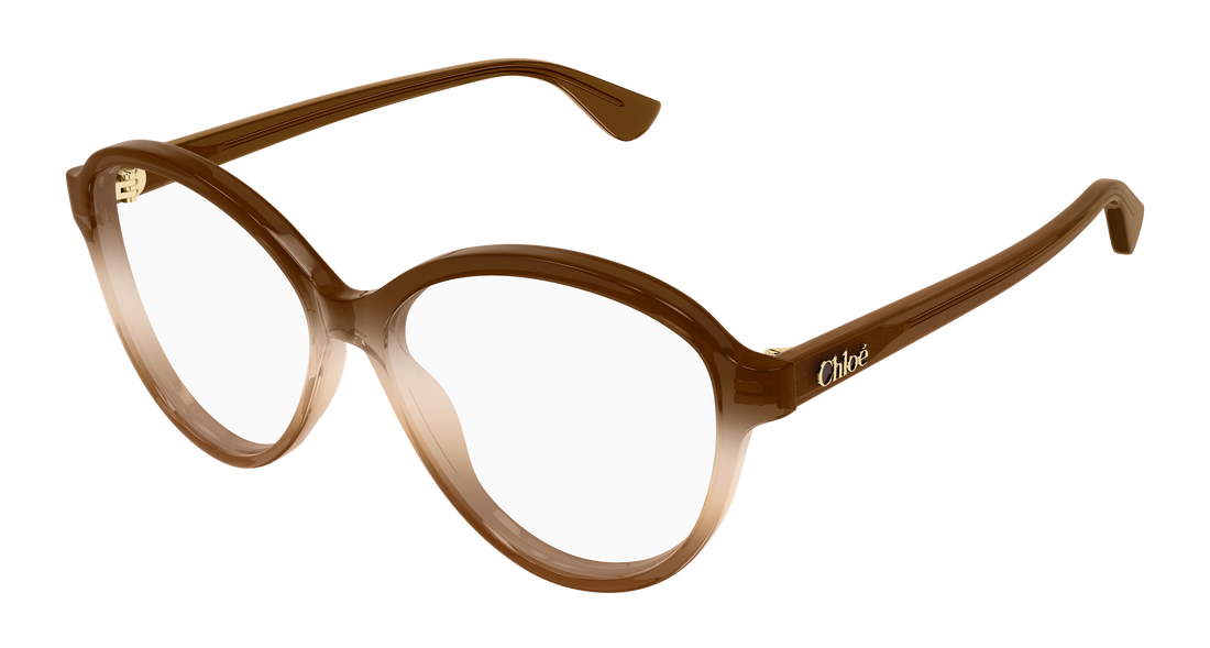 Lunettes de vue chloé ch0392o 005 marron round/oval/panthos femenino taille 57mm - Vue principale