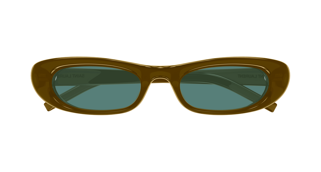 Lunettes de soleil saint laurent sl 557 shade plump 003 marron rectangular / squared femenino taille 53mm - Vue détaillée