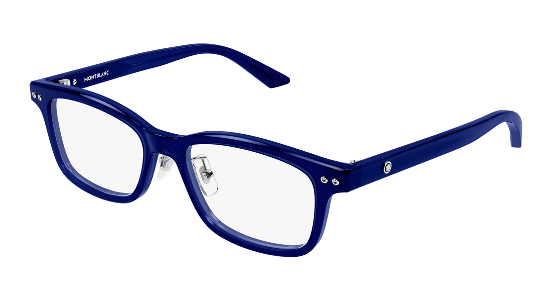 Brillen montblanc mb0533oj 004 azul rectangular / squared masculino größe 53mm - Hauptansicht