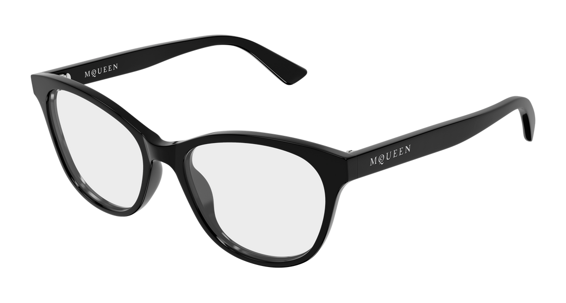 Brillen alexander mcqueen am0576o 007 negro cat eye femenino größe 54mm - Hauptansicht
