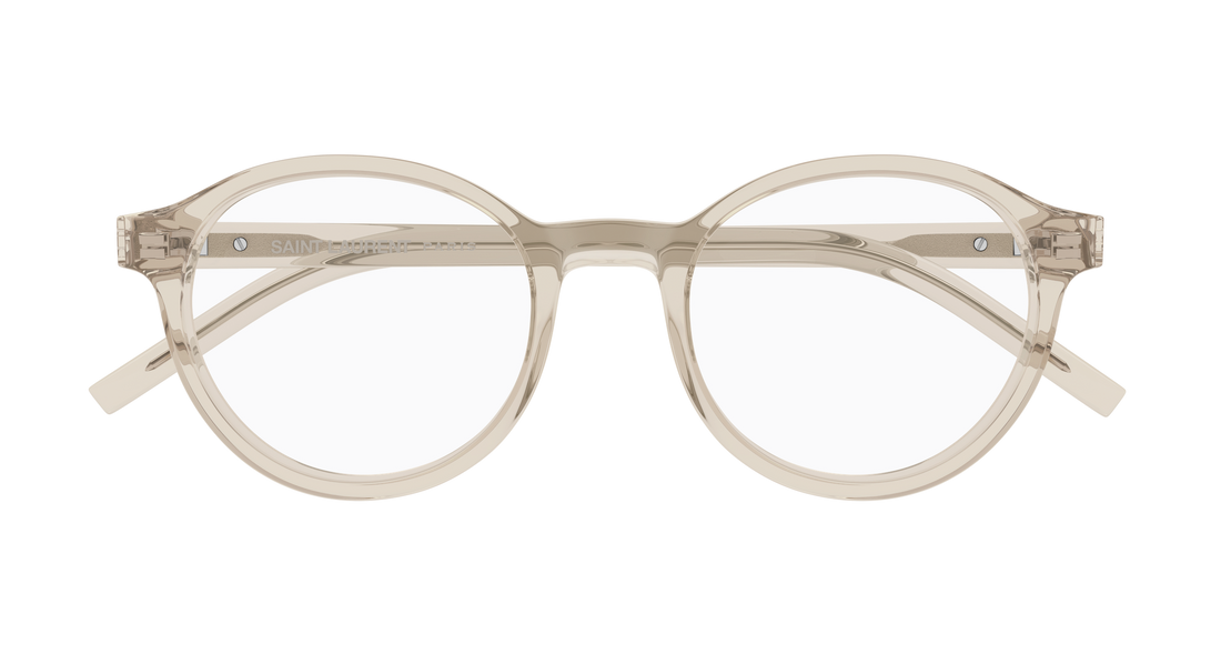 Gafas graduadas saint laurent sl m163 004 beige round/oval/panthos unisex talla 50mm - Vista de detalle