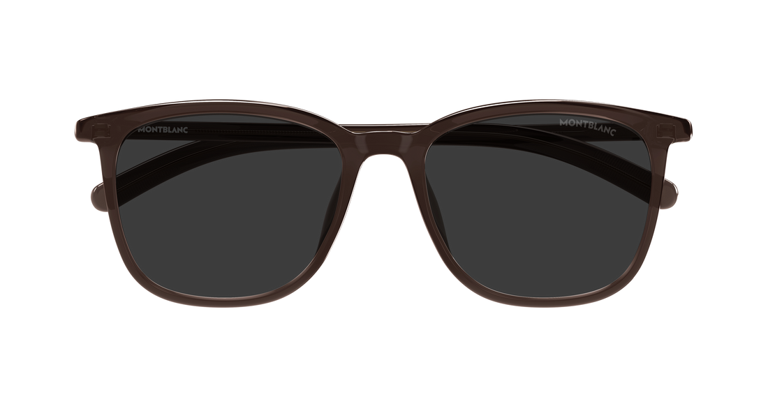 Lunettes de soleil montblanc mb0487sa 002 marron rectangular / squared masculino taille 56mm - Vue détaillée