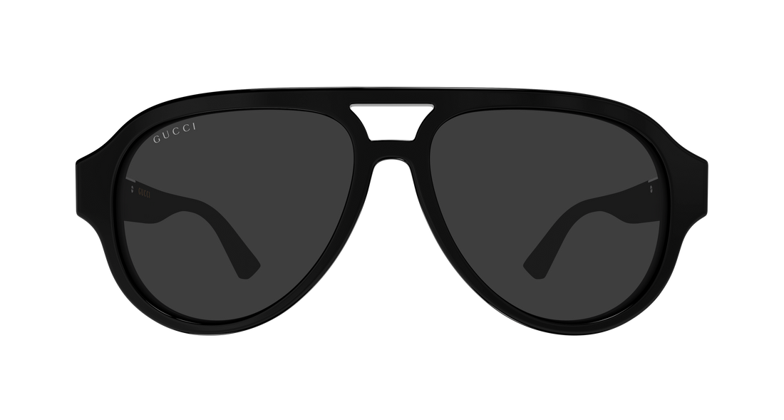 Occhiali da sole gucci gg2088s 001 negro pilot/navigator masculino taglia 55mm - Vista dettagliata