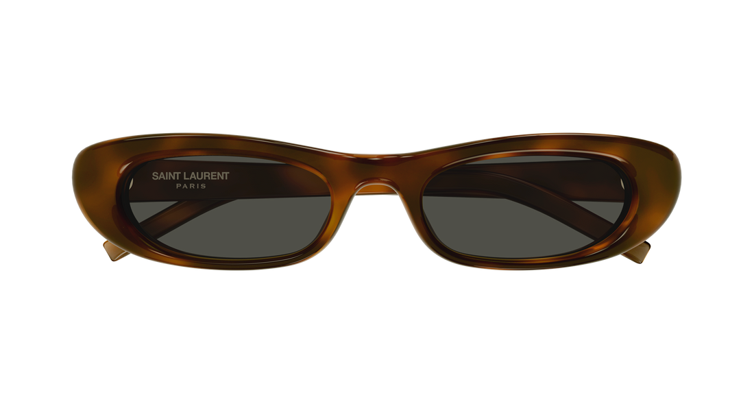 Lunettes de soleil saint laurent sl 557 shade plump 002 havana rectangular / squared femenino taille 53mm - Vue détaillée