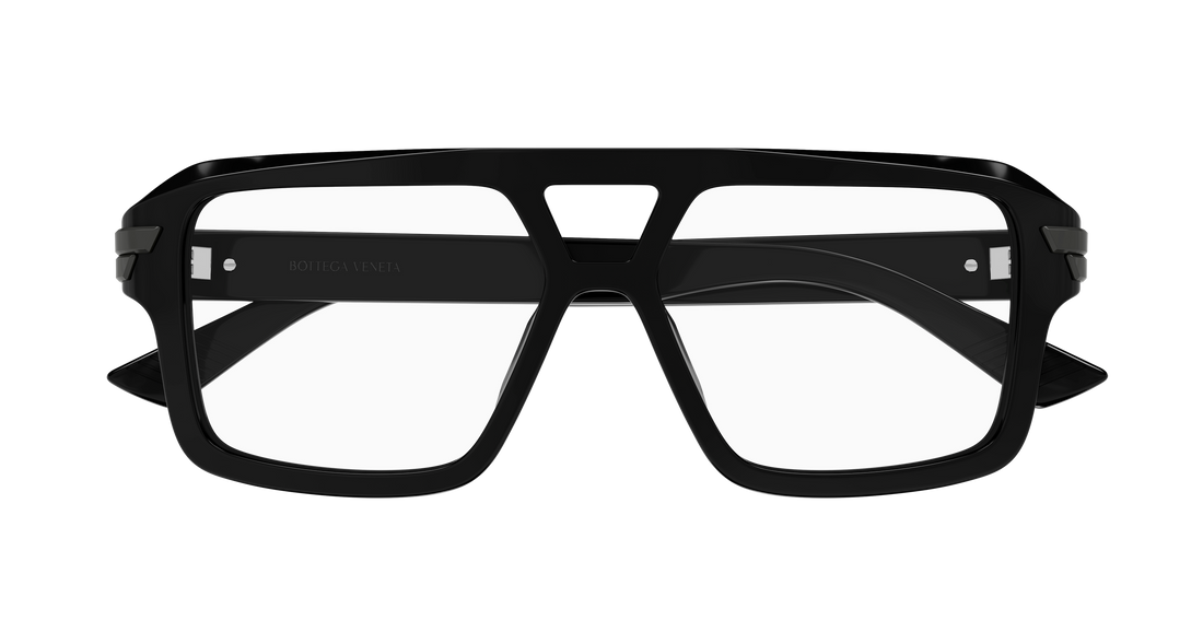 Lunettes de vue bottega veneta bv1491o 001 negro pilot/navigator unisex taille 54mm - Vue détaillée