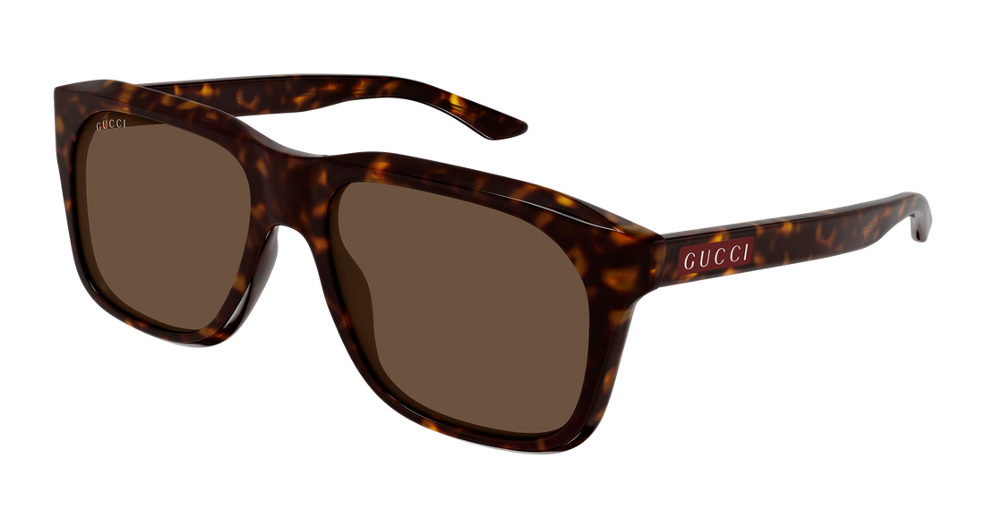 Occhiali da sole gucci gg2077s 002 havana rectangular / squared masculino taglia 55mm - Vista principale