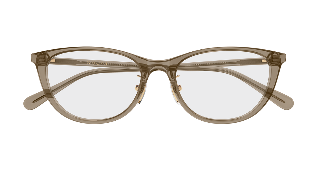 Lunettes de vue gucci gg2261oj 004 marron cat eye femenino taille 53mm - Vue détaillée