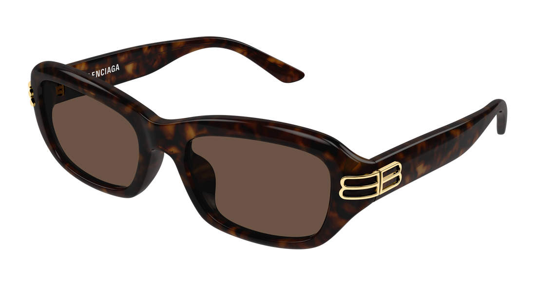 Sunglasses balenciaga bb0471sk 002 havana rectangular / squared femenino size 55mm - Main view