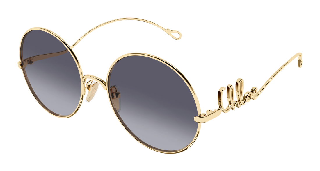 Gafas de sol chloé ch0372s 004 dorado round/oval/panthos femenino talla 56mm - Vista principal