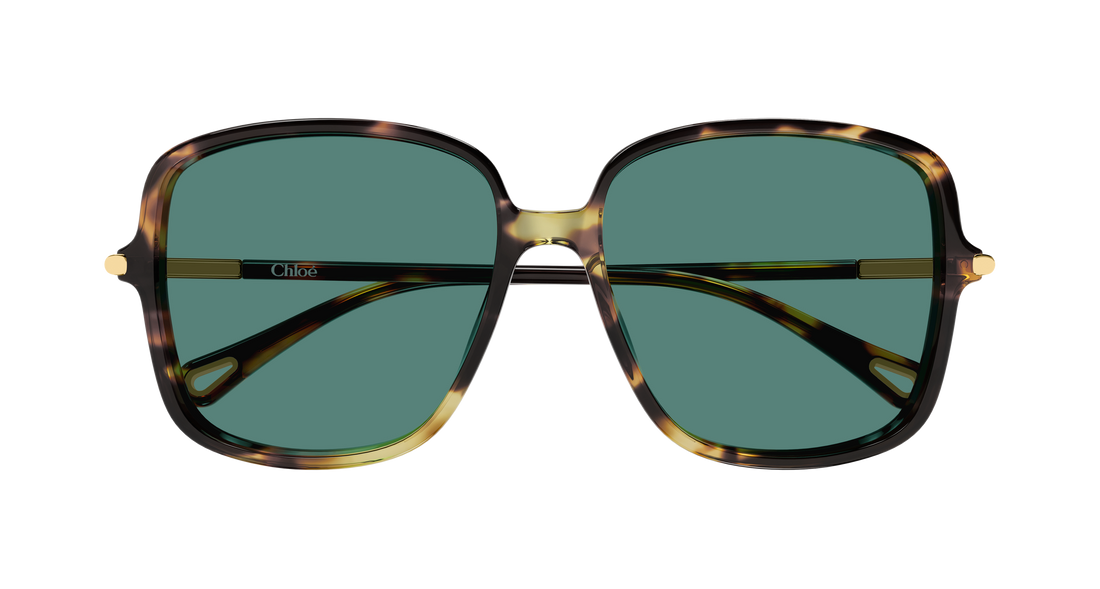 Lunettes de soleil chloé ch0396s 002 havana rectangular / squared femenino taille 57mm - Vue détaillée