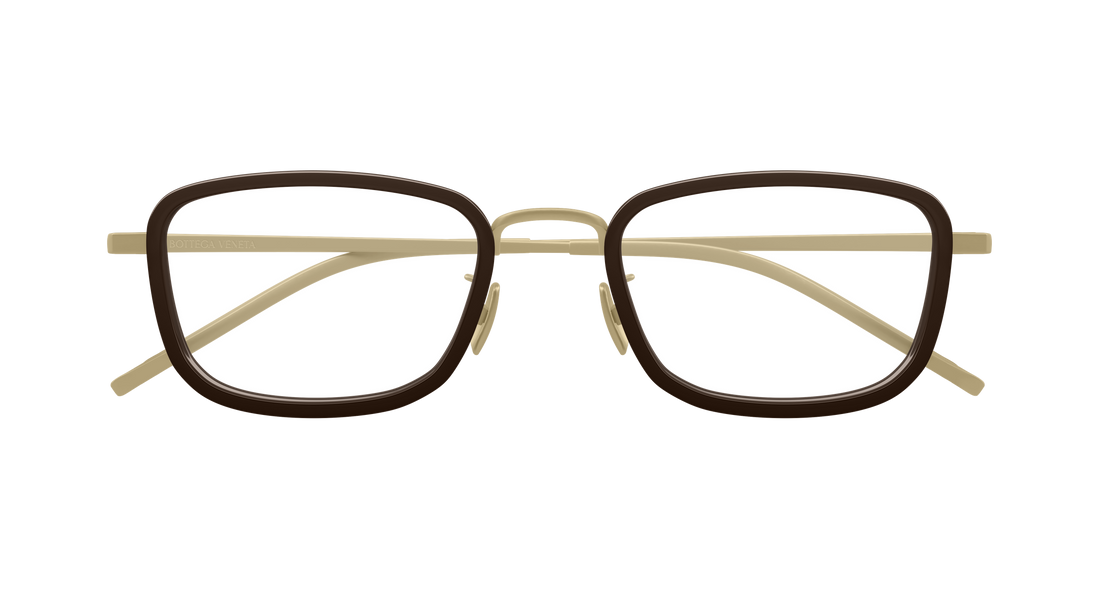 Prescription glasses bottega veneta bv1474oa 003 bronce rectangular / squared unisex size 53mm - Detailed view