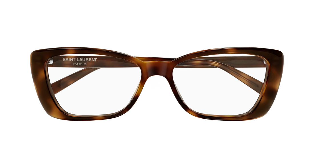 Lunettes de vue saint laurent sl 943 opt 002 havana rectangular / squared femenino taille 54mm - Vue détaillée