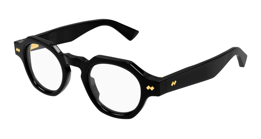 Lunettes de vue bottega veneta bv1487o 006 negro round/oval/panthos unisex taille 44mm - Vue principale