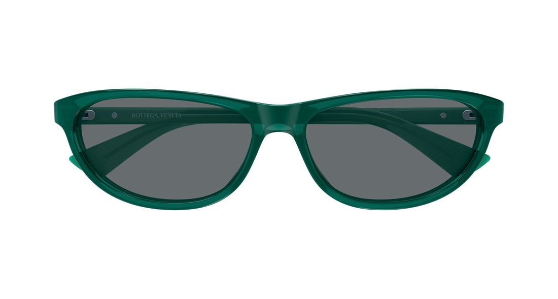Lunettes de soleil bottega veneta bv1497s 003 verde cat eye unisex taille 58mm - Vue détaillée