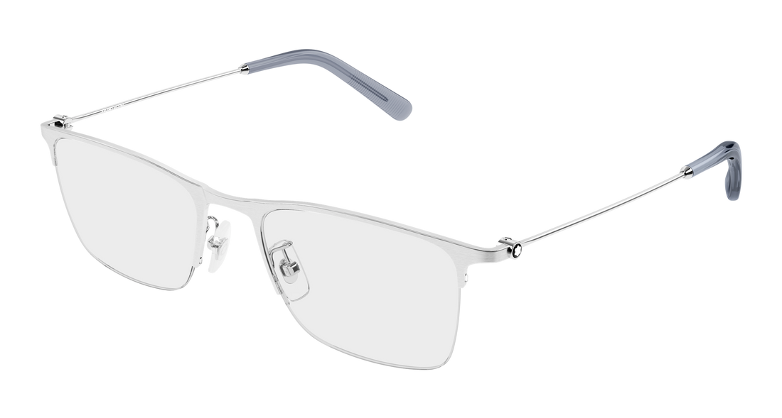 Lunettes de vue montblanc mb0502ol 002 plateado rectangular / squared masculino taille 53mm - Vue principale