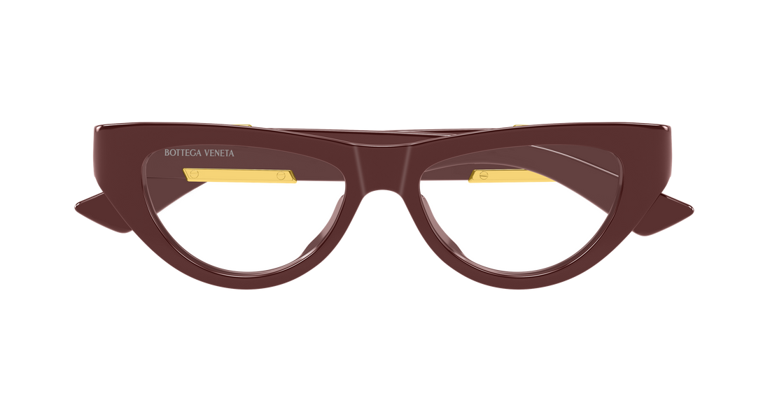 Prescription glasses bottega veneta bv1454o 004 burdeos cat eye femenino size 51mm - Detailed view