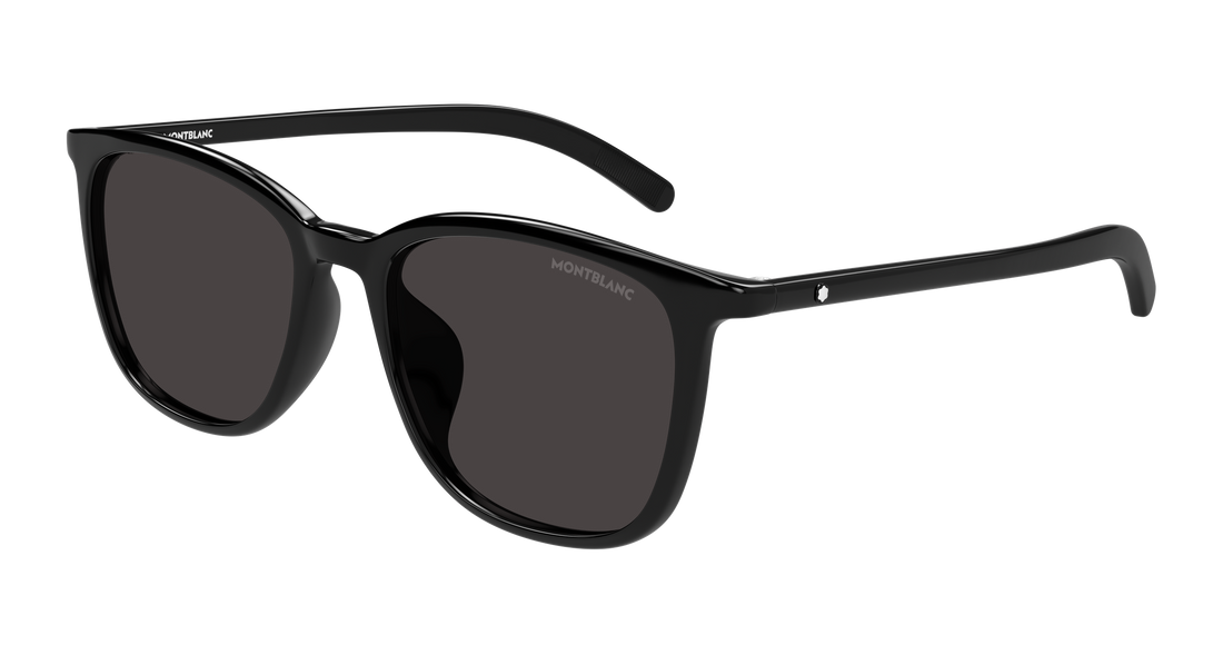Sunglasses montblanc mb0487sa 001 negro rectangular / squared masculino size 56mm - Main view