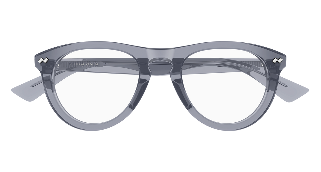 Lunettes de vue bottega veneta bv1507o 010 light round/oval/panthos unisex taille 52mm - Vue détaillée