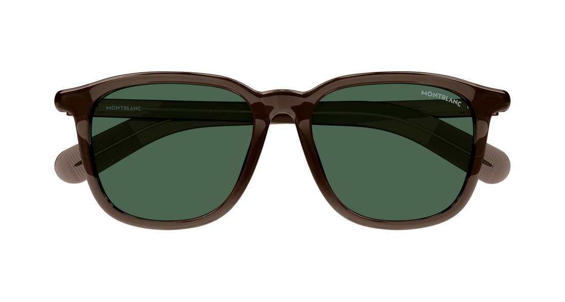 Lunettes de soleil montblanc mb0497s 002 marron rectangular / squared masculino taille 52mm - Vue détaillée