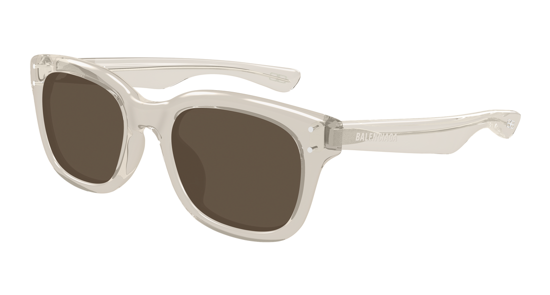 Lunettes de soleil balenciaga bb0522sk 003 beige rectangular / squared unisex taille 54mm - Vue principale