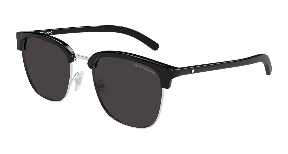 Sunglasses montblanc mb0488sa 001 plateado rectangular / squared masculino size 55mm - Main view