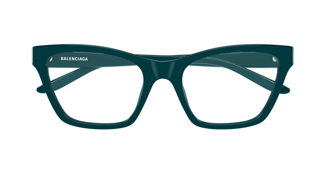 Lunettes de vue balenciaga bb0440o 009 verde cat eye femenino taille 56mm - Vue détaillée