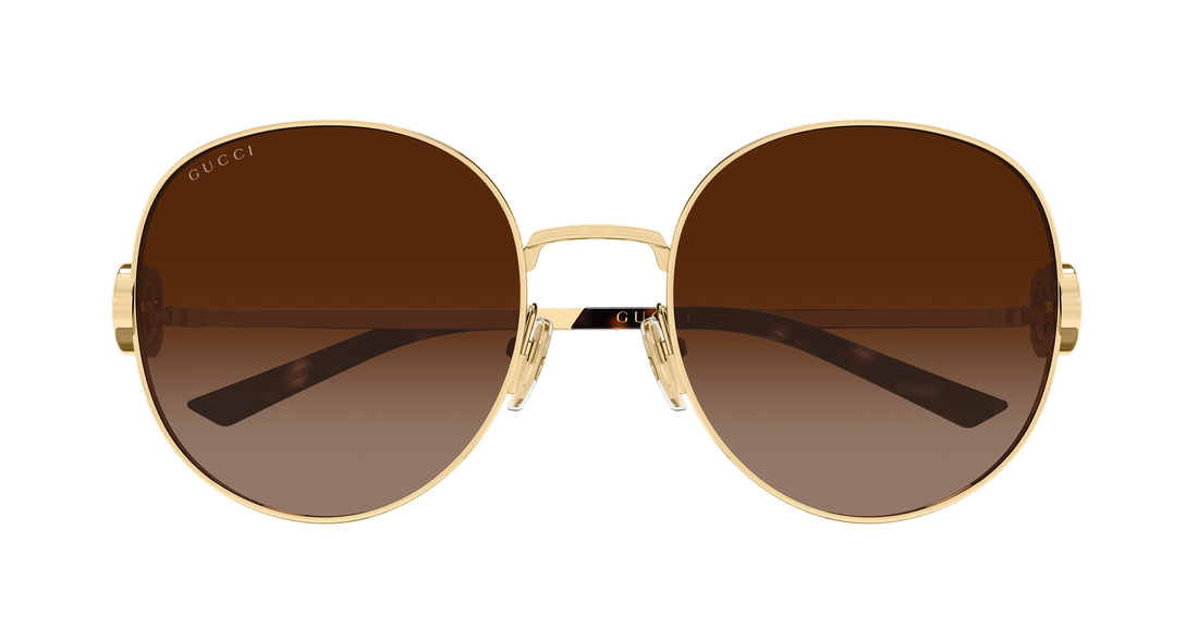 Occhiali da sole gucci gg2047s 003 dorado round/oval/panthos femenino taglia 58mm - Vista dettagliata