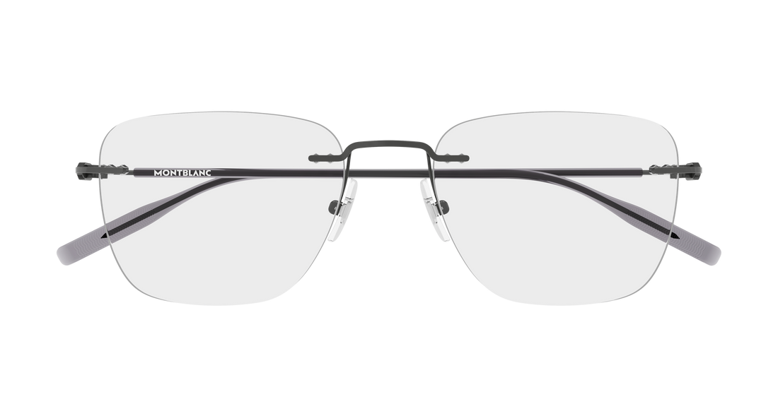 Brillen montblanc mb0508o 003 plateado rectangular / squared masculino größe 54mm - Detailansicht