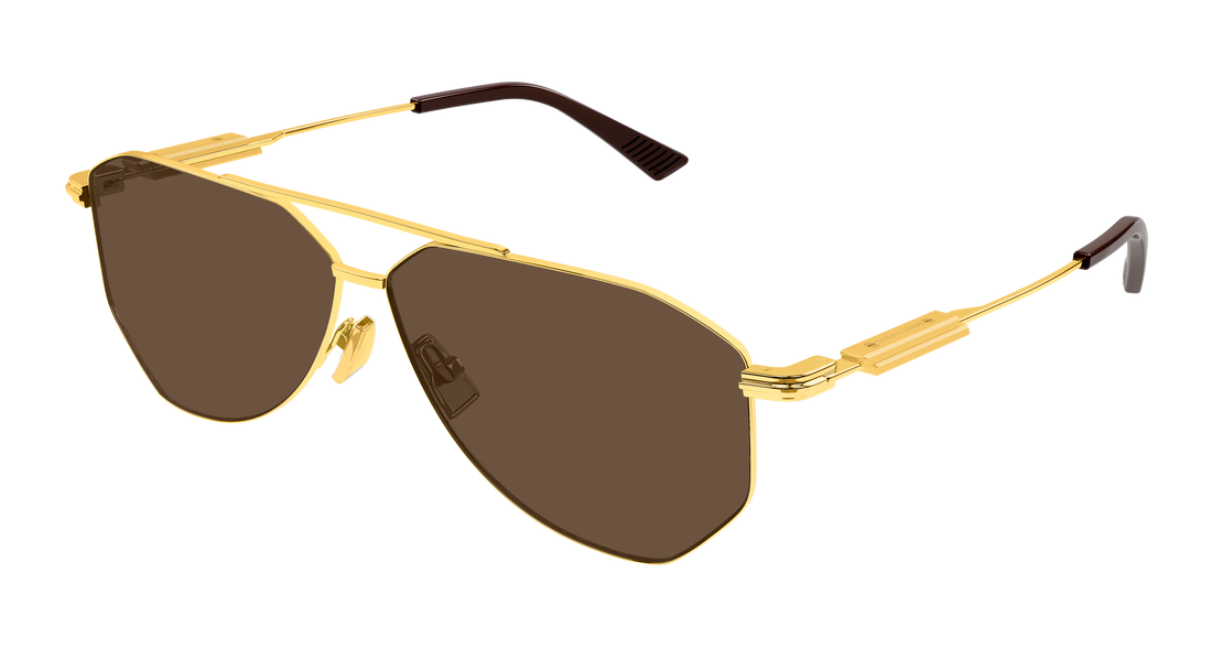 Lunettes de soleil bottega veneta bv1508s 002 dorado pilot/navigator unisex taille 60mm - Vue principale