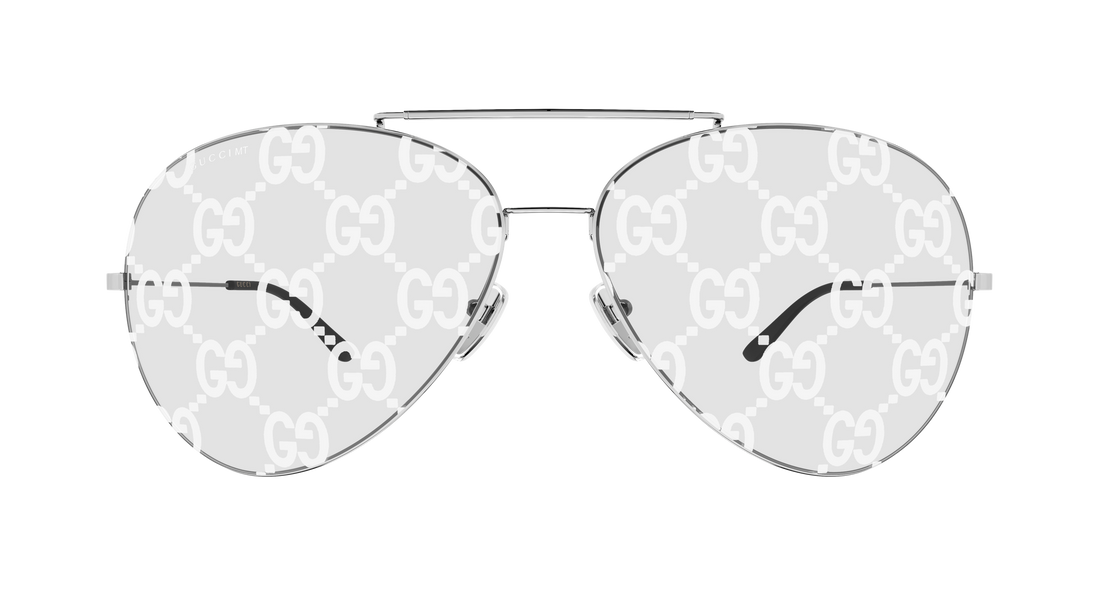 Sunglasses gucci gg2172s 001 plateado pilot/navigator masculino size 65mm - Detailed view