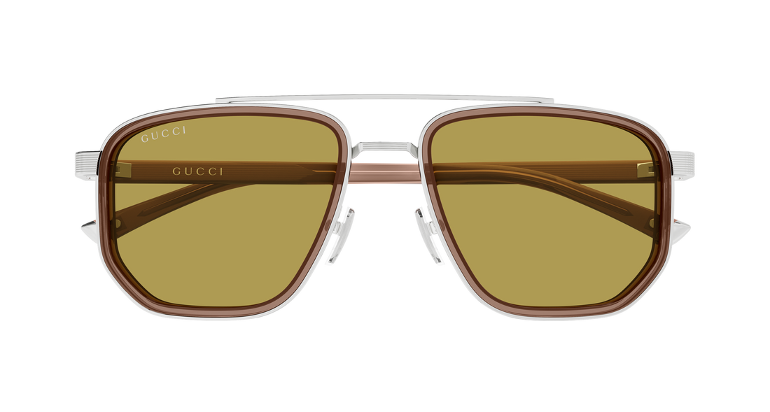 Sonnenbrillen gucci gg2073s 005 plateado rectangular / squared masculino größe 55mm - Detailansicht