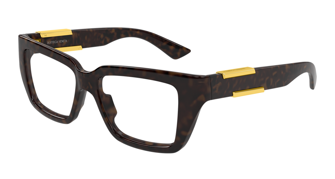 Prescription glasses bottega veneta bv1455o 002 havana rectangular / squared femenino size 52mm - Main view
