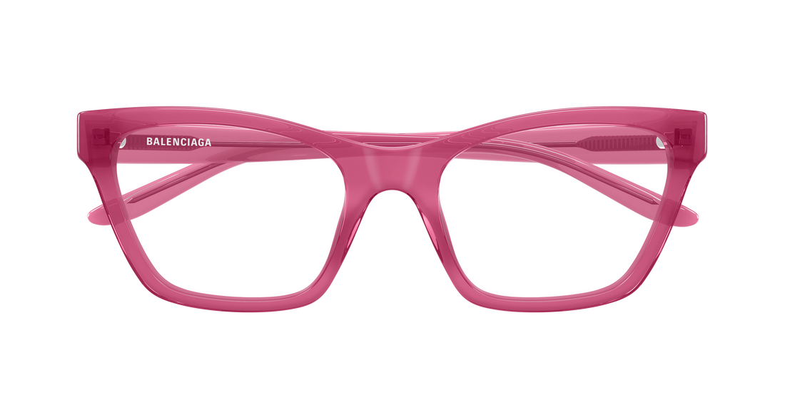 Lunettes de vue balenciaga bb0440o 008 rosa cat eye femenino taille 56mm - Vue détaillée