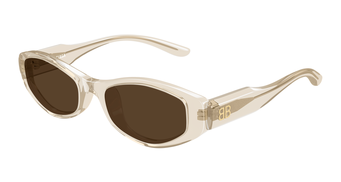 Lunettes de soleil balenciaga bb0509s 003 beige geometrical/directional femenino taille 53mm - Vue principale