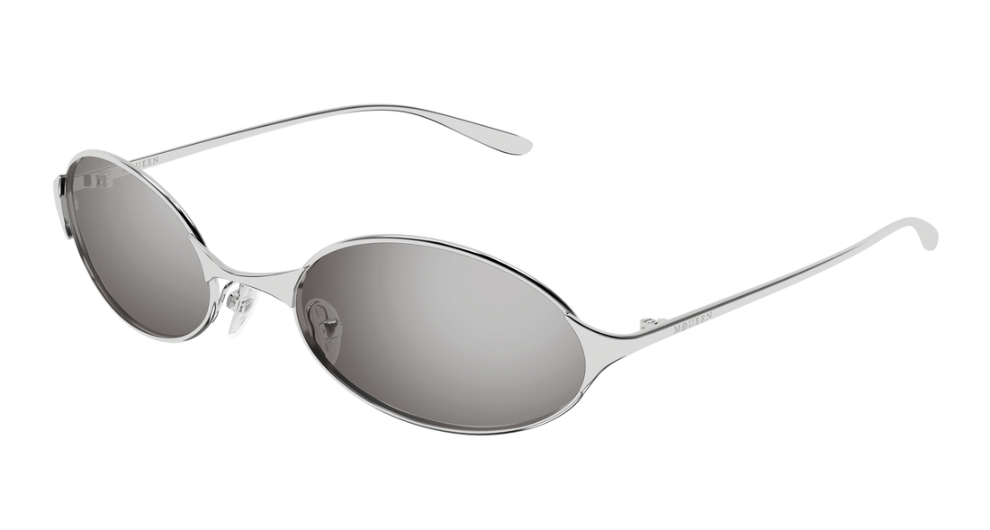 Sonnenbrillen alexander mcqueen am0589s 003 plateado round/oval/panthos unisex größe 55mm - Hauptansicht