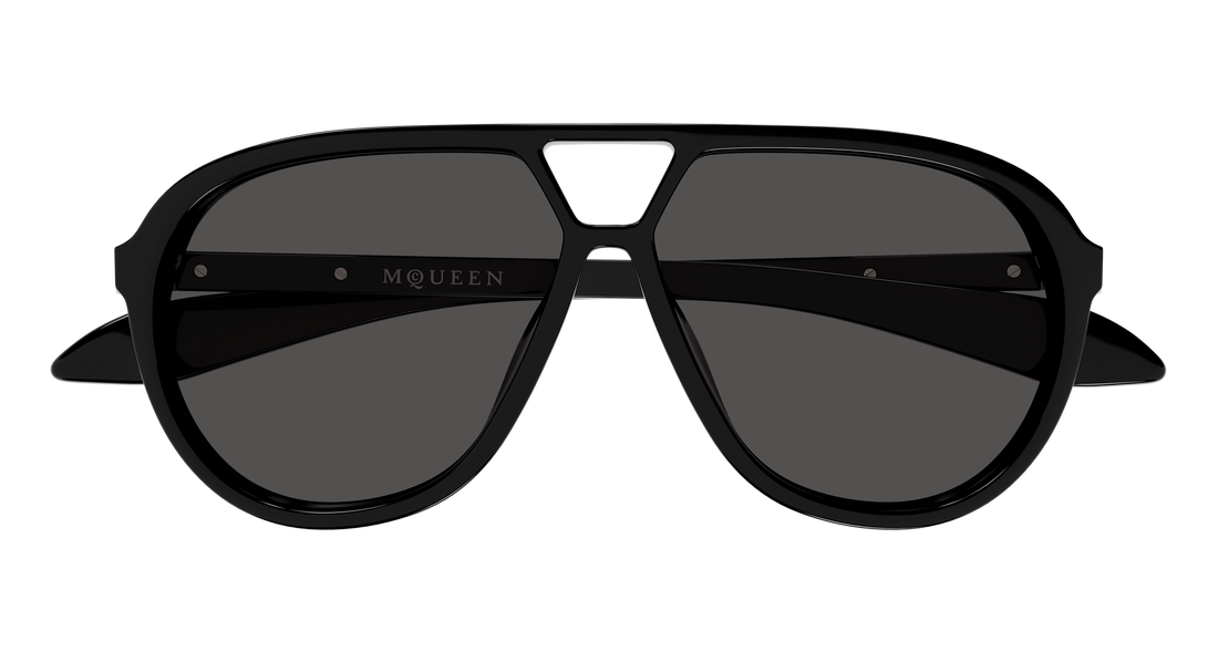 Sonnenbrillen alexander mcqueen am0586s 001 negro pilot/navigator unisex größe 59mm - Detailansicht