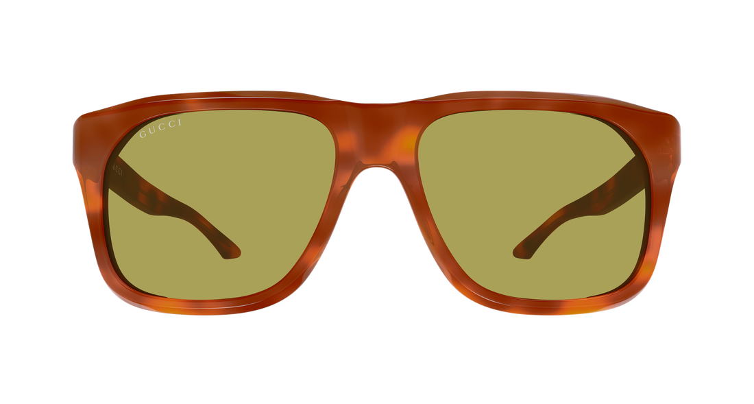 Occhiali da sole gucci gg2077s 005 havana rectangular / squared masculino taglia 55mm - Vista dettagliata