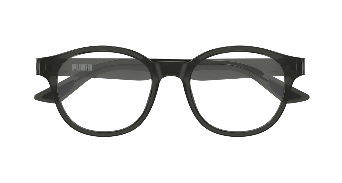 Occhiali da vista puma pu0540o 004 verde round/oval/panthos masculino taglia 50mm - Vista dettagliata