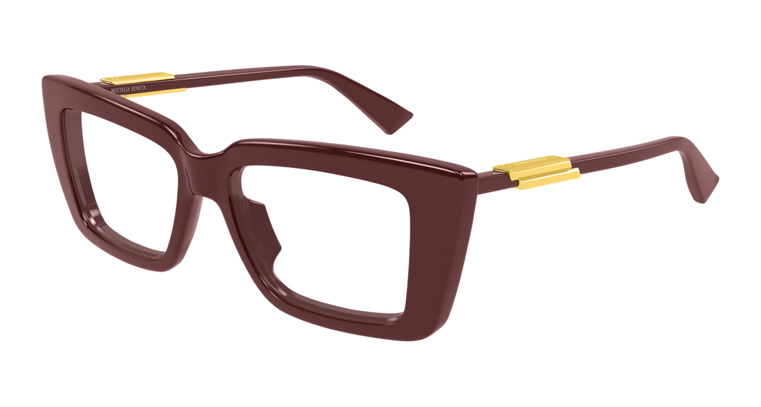 Prescription glasses bottega veneta bv1448o 004 burdeos rectangular / squared femenino size 53mm - Main view