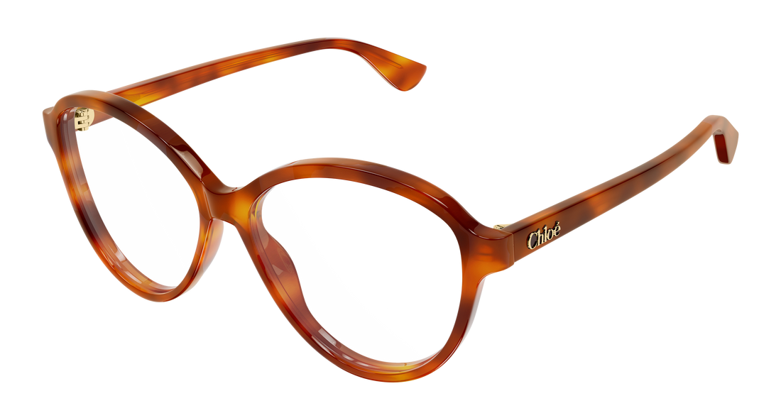 Lunettes de vue chloé ch0392o 002 havana round/oval/panthos femenino taille 57mm - Vue principale