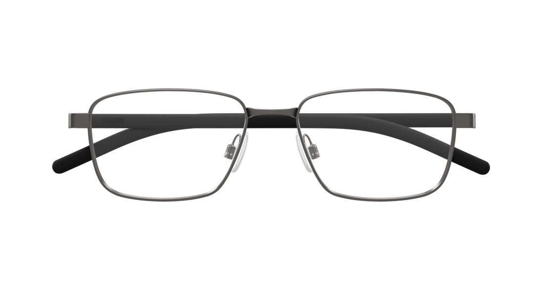 Lunettes de vue puma pu0554o 001 plateado rectangular / squared masculino taille 55mm - Vue détaillée