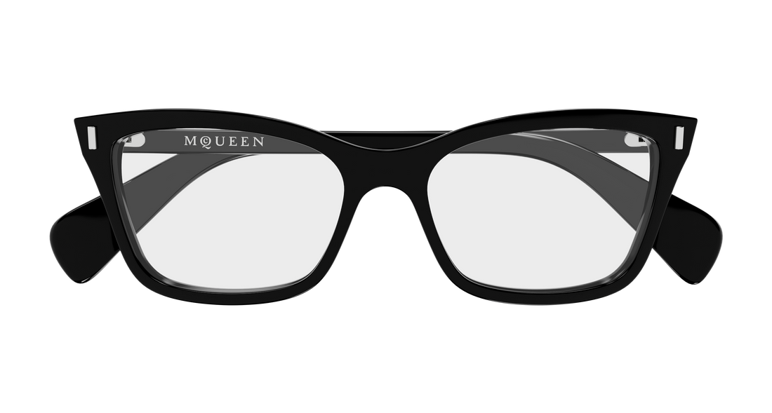 Brillen alexander mcqueen am0584o 005 negro cat eye femenino größe 54mm - Detailansicht