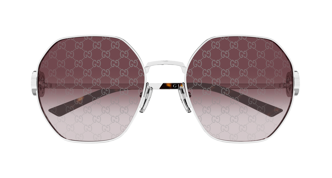 Occhiali da sole gucci gg2046s 004 plateado geometrical/directional femenino taglia 58mm - Vista dettagliata
