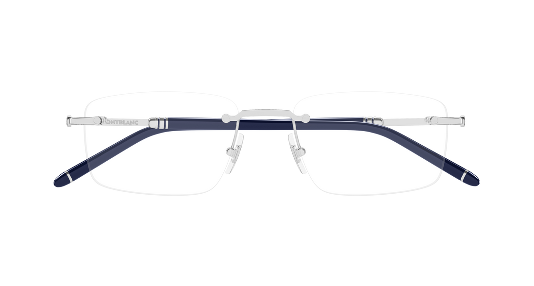 Occhiali da vista montblanc mb0480o 003 plateado rectangular / squared masculino taglia 54mm - Vista dettagliata