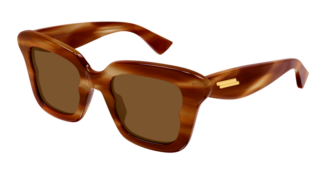 Lunettes de soleil bottega veneta bv1493s 002 havana butterfly femenino taille 48mm - Vue principale