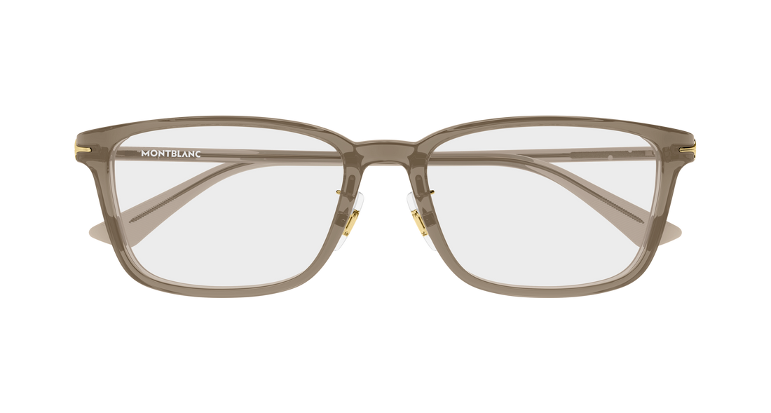 Brillen montblanc mb0531oa 004 marron rectangular / squared masculino größe 54mm - Detailansicht