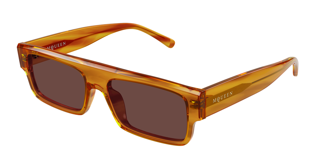 Sonnenbrillen alexander mcqueen am0580s 003 havana rectangular / squared masculino größe 55mm - Hauptansicht